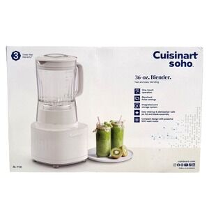 CUISINART SOHO 36 oz Blender Truffle White 600 Watt One Touch Operation NEW